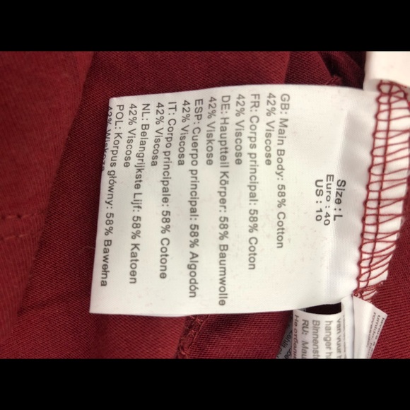 Bench Red Long Sleeve Jersey Dress Size L - Picture 6 of 7